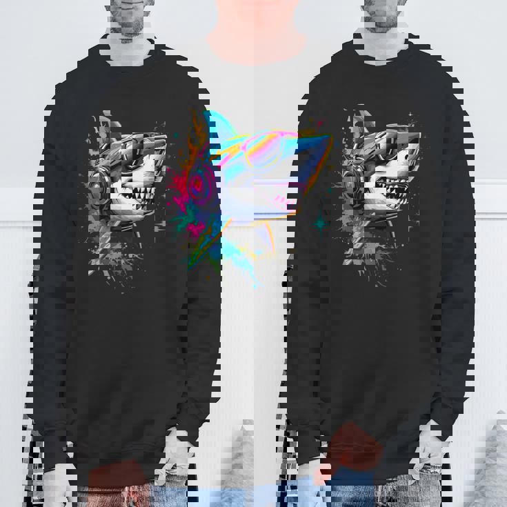 サメのモチーフ サメ タイガーシャーク オグロメジロザメ ホオジロザメ スウェットシャツ 高齢者への贈り物