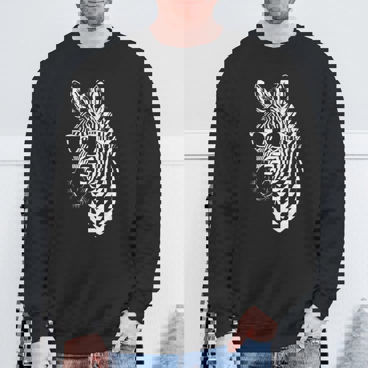 サングラス付きゼブラ おもしろゼブラ スウェットシャツ 高齢者への贈り物