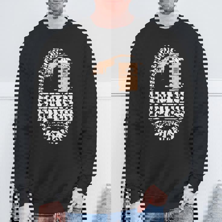 サンライズ エクスプレス トレイン 日本 東京 出雲 サンライズ 出雲 電車 スウェットシャツ 高齢者への贈り物