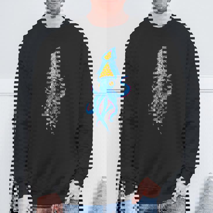 シュールリアルブルーイカ スウェットシャツ 高齢者への贈り物