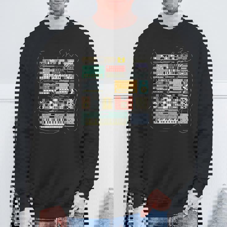 シンセサイザー エレクトロニック・ミュージシャン と Dj スウェットシャツ 高齢者への贈り物