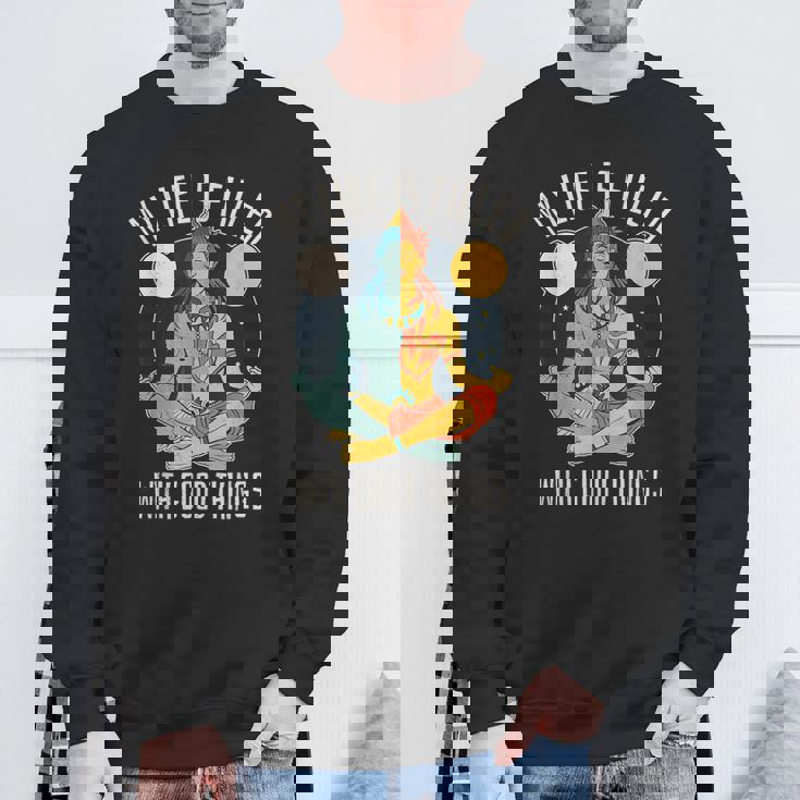 シヴァ。私の人生は良いことでいっぱいです。禅。ヨガ。 スウェットシャツ 高齢者への贈り物