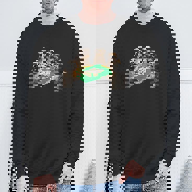 シーズー イヌ 麻雀 面白いtシャツ 犬 文字入り メンズ おもしろ 面白い 服 おもしろグッズ ネタ 雀士 スウェットシャツ 高齢者への贈り物