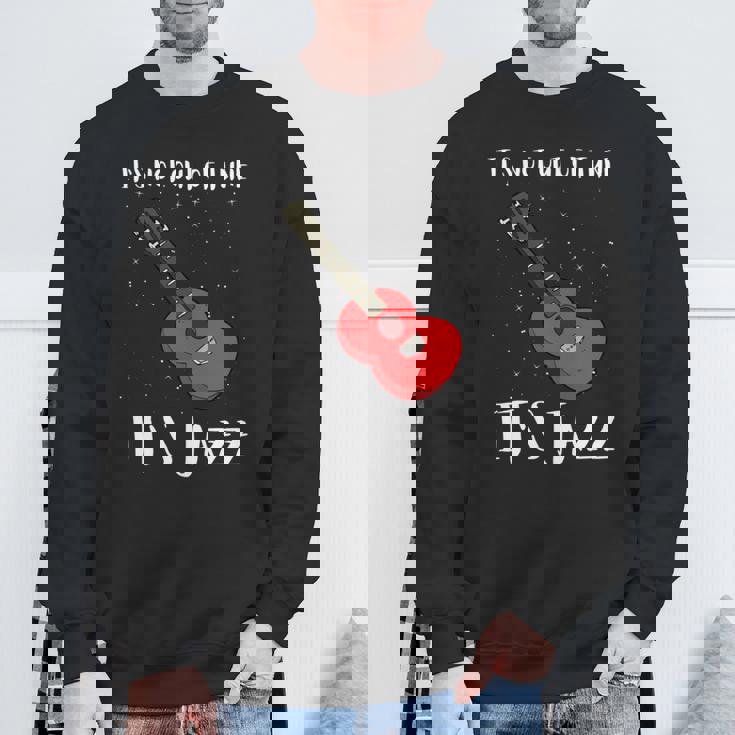 ジャズミュージックとジャズギター-調子が狂っていない 長袖tシャツ スウェットシャツ 高齢者への贈り物