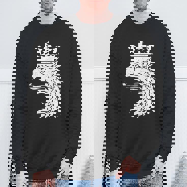 スカニアスウェーデン紋章フラッググリフィン 長袖tシャツ スウェットシャツ 高齢者への贈り物