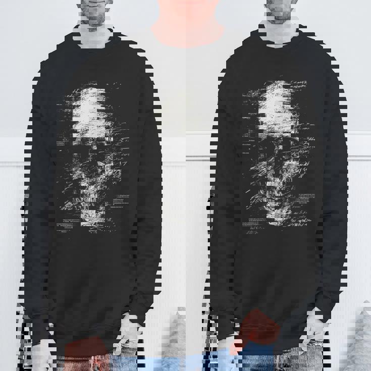 スカルアートグラフィックテキストモチーフドクロ スウェットシャツ 高齢者への贈り物