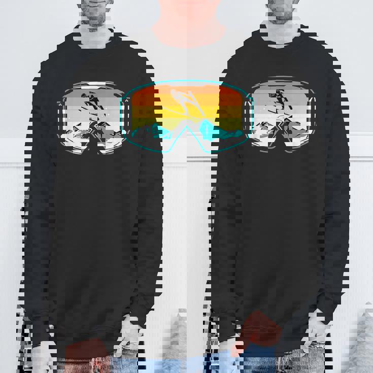 スキー 山 スキー ジャンプ スウェットシャツ 高齢者への贈り物