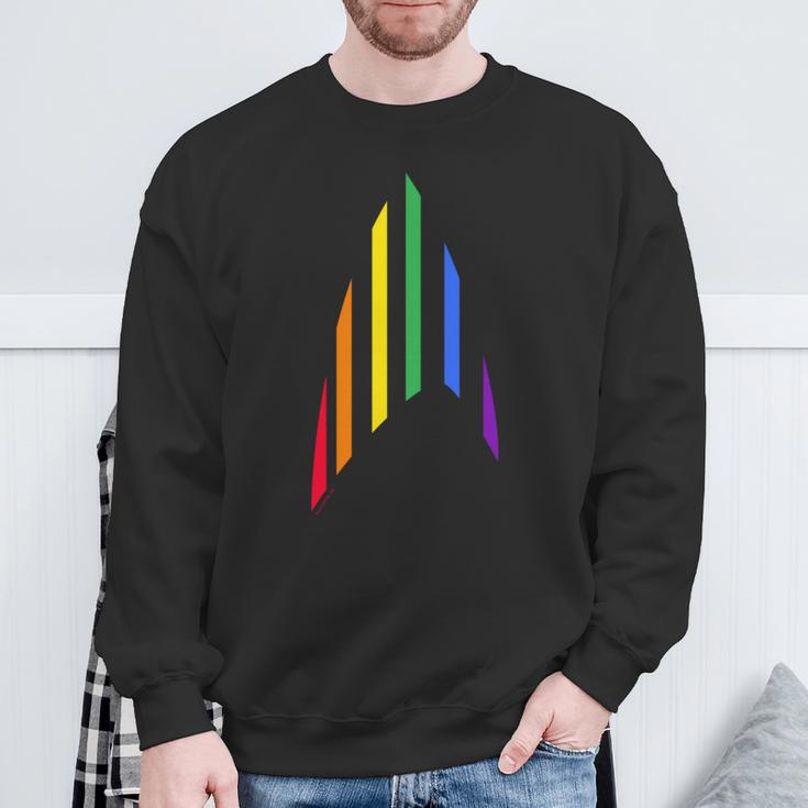 スタートレック オリジナルシリーズ プライドレインボーデルタ 長袖tシャツ スウェットシャツ 高齢者への贈り物