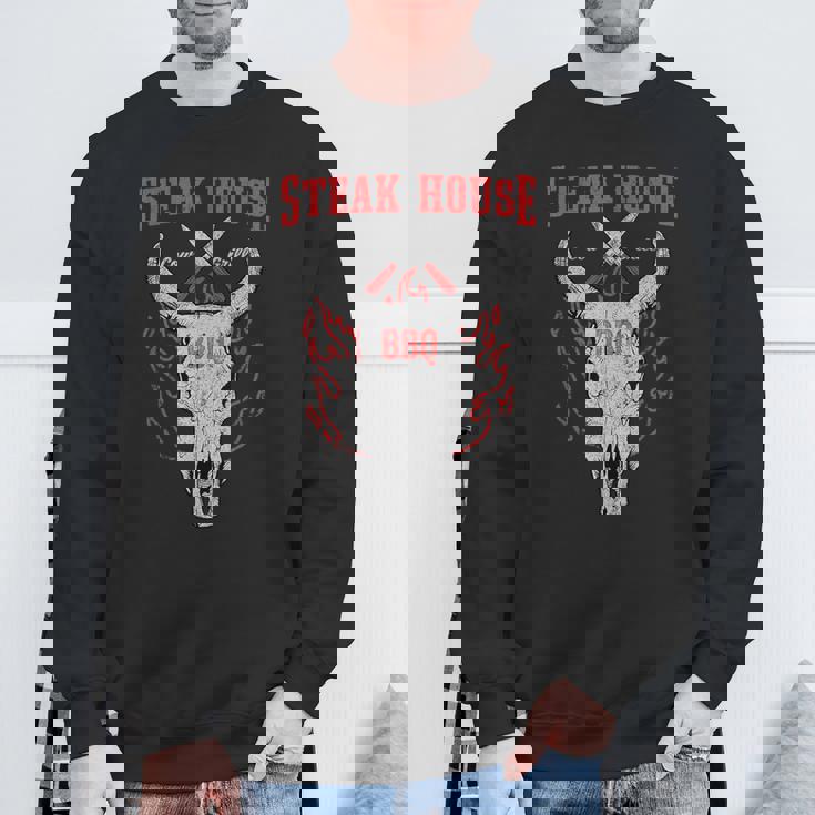 ステーキハウス Bbq バーベキュー グリル リブアイ ステーキハウス ディナー スウェットシャツ 高齢者への贈り物
