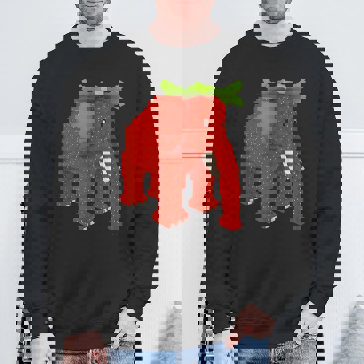 ストロベリーエレファントスティールブレインロットシークレットレアビデオゲーム スウェットシャツ 高齢者への贈り物