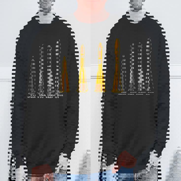 スプートニク ボストーク ヴォスホッド ソユズ ロケット ソ連 宇宙飛行機 スウェットシャツ 高齢者への贈り物