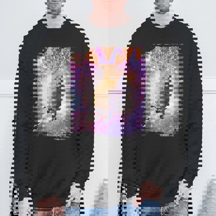 スペースギャラクシーquokka ワラビー ピザ付き スウェットシャツ 高齢者への贈り物