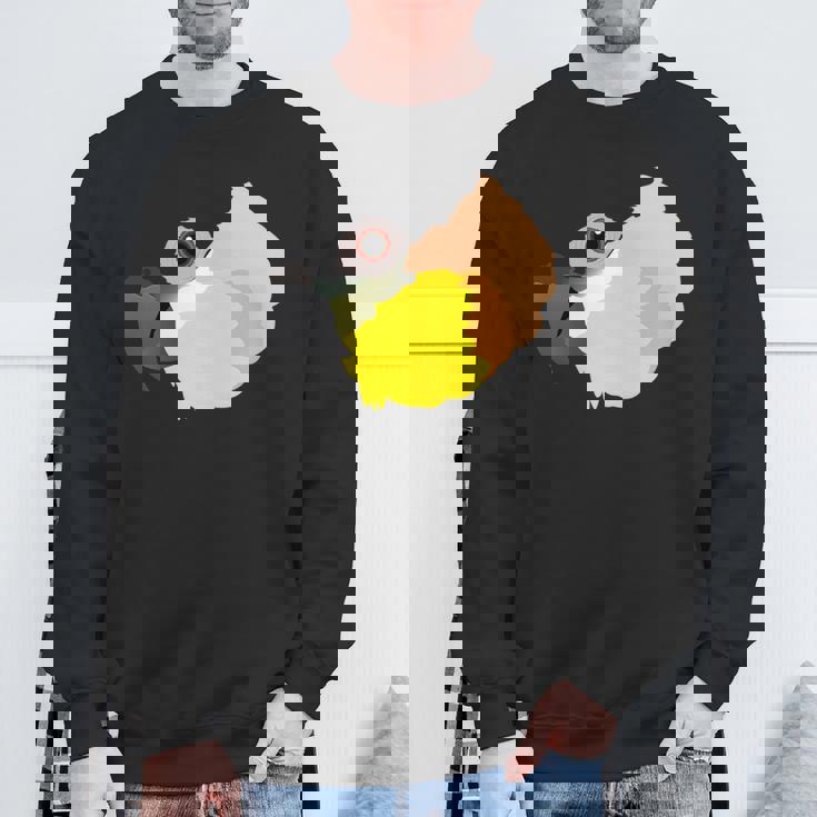 ズグロシロハラインコ 長袖tシャツ スウェットシャツ 高齢者への贈り物