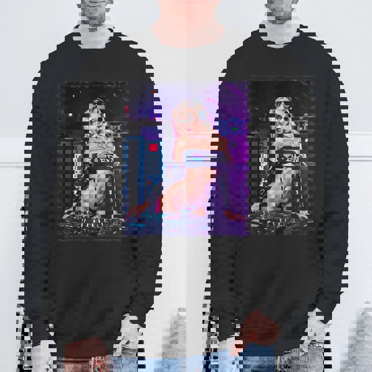 セクシーガールedmシャツメンズ–セクシーブロンドdjレイブ スウェットシャツ 高齢者への贈り物