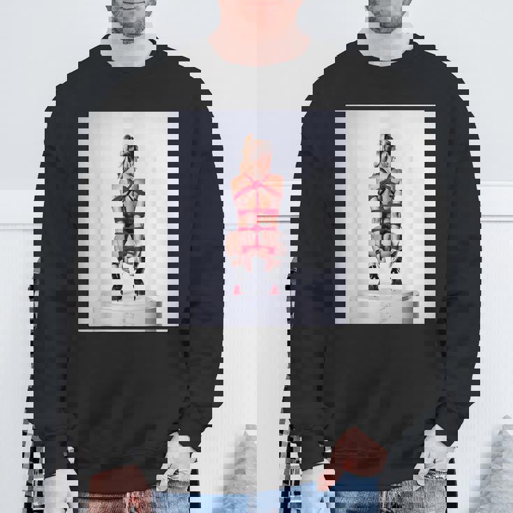 セクシーガールグラフィックtシャツ シバリロープのセクシーなピンナップガール スウェットシャツ 高齢者への贈り物