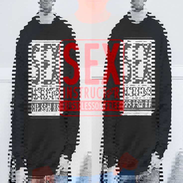 セックスインストラクター、バチェラーパーティー、面白いバチェラーパーティーのアイデア スウェットシャツ 高齢者への贈り物