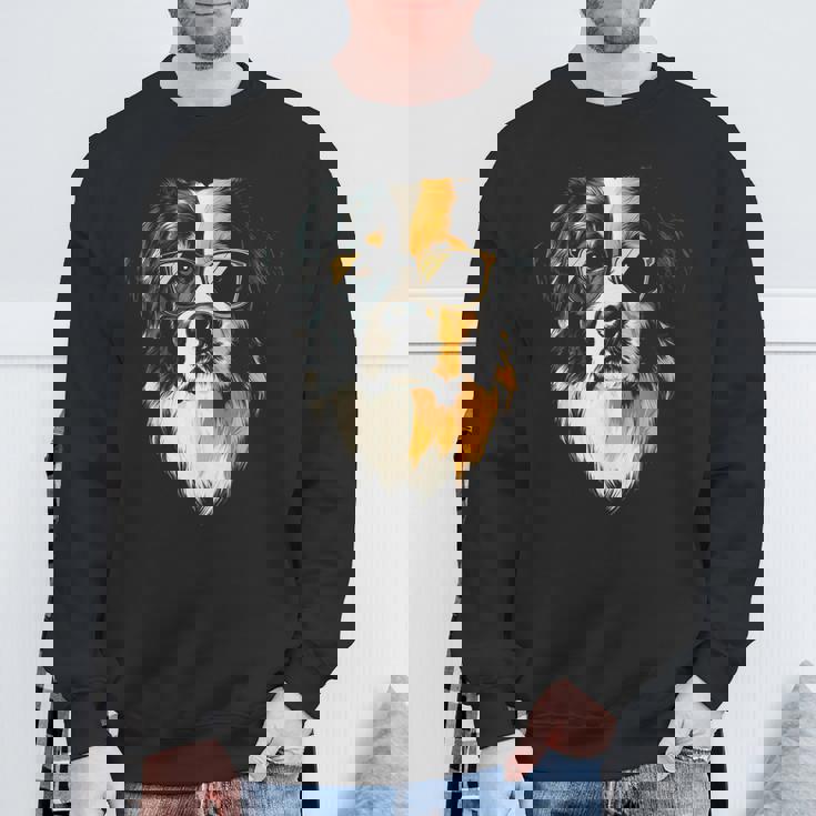 セントバーナード 犬 グラフィック ペット アートワーク セントバーナード スウェットシャツ 高齢者への贈り物