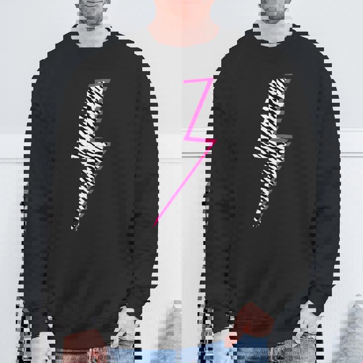 ゼブラ ピンク 稲妻 スウェットシャツ 高齢者への贈り物