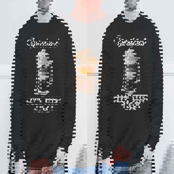 ソーダ愛好家のためのかわいいルートビアフロート格言 スウェットシャツ 高齢者への贈り物