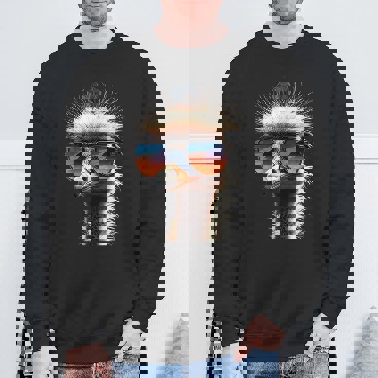 ダチョウ 鳥 エミュー ラタイト 私はダチョウが大好きです 疑惑のダチョウ スウェットシャツ 高齢者への贈り物