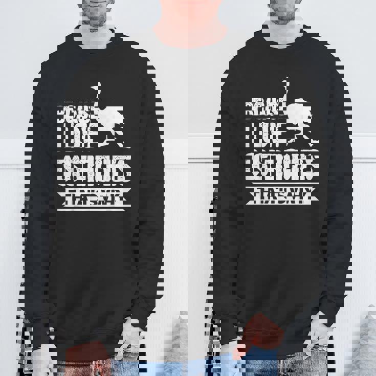 ダチョウが大好きだからだからダチョウ スウェットシャツ 高齢者への贈り物