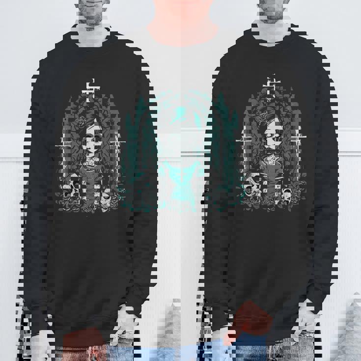 ダーク ゾンビ ゴシック人形 ちびスタイルと不気味な スウェットシャツ 高齢者への贈り物