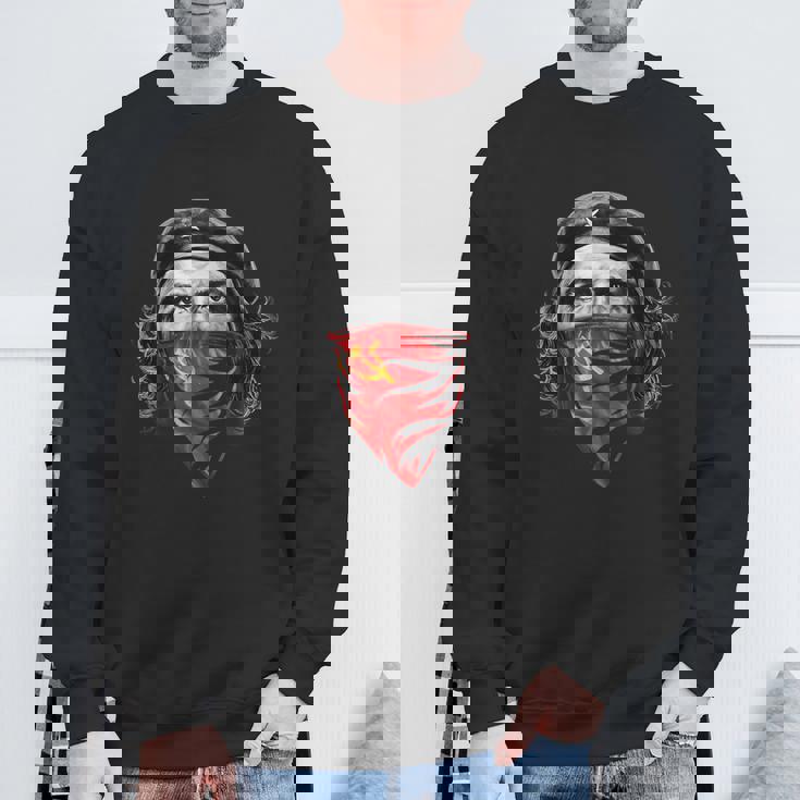 チェゲバラソビエトハンマーと鎌 レッドバンダナ スウェットシャツ 高齢者への贈り物