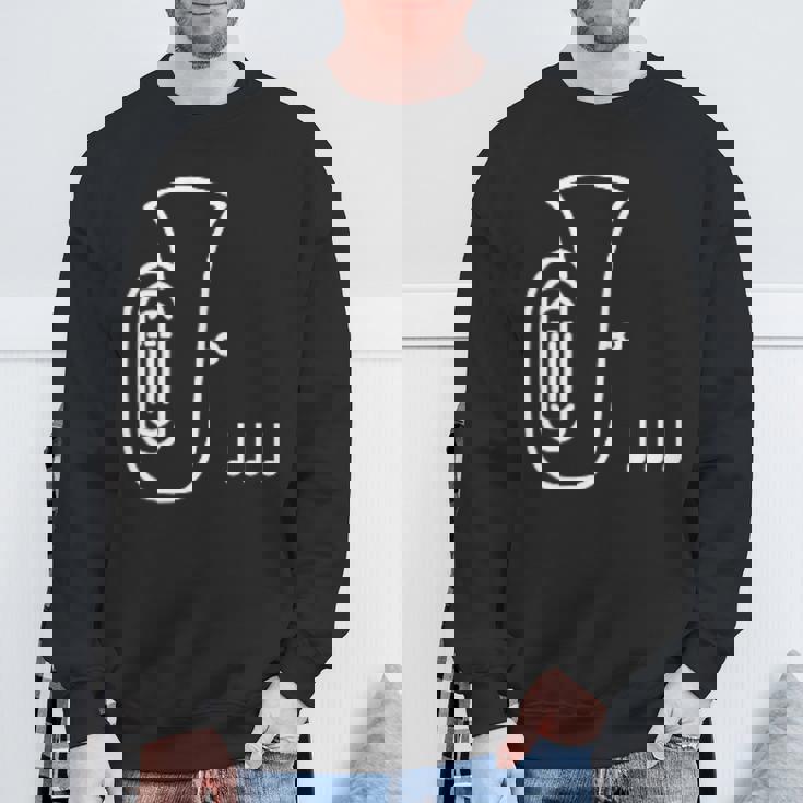 チューバ 楽器 吹奏楽 オーケストラ シンプル 音楽 スウェットシャツ 高齢者への贈り物