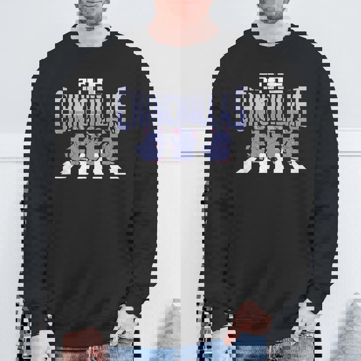 チンチラペットを飼う人のためのチンチラペデストリアンデザイン スウェットシャツ 高齢者への贈り物