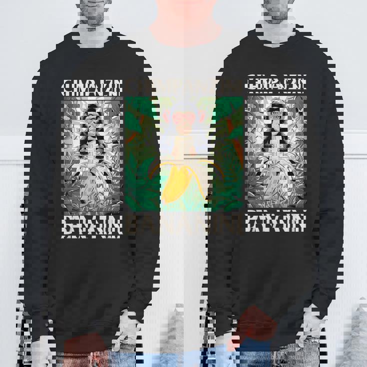 チンパンジーニ バナニーニ イタリアン ブレイン ロート ミーム スウェットシャツ 高齢者への贈り物