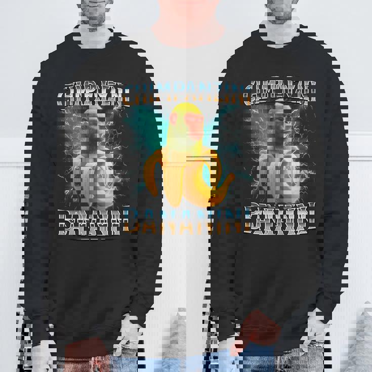 チンパンジーニ バナニーニ イタリアンブレイン 長袖tシャツ スウェットシャツ 高齢者への贈り物