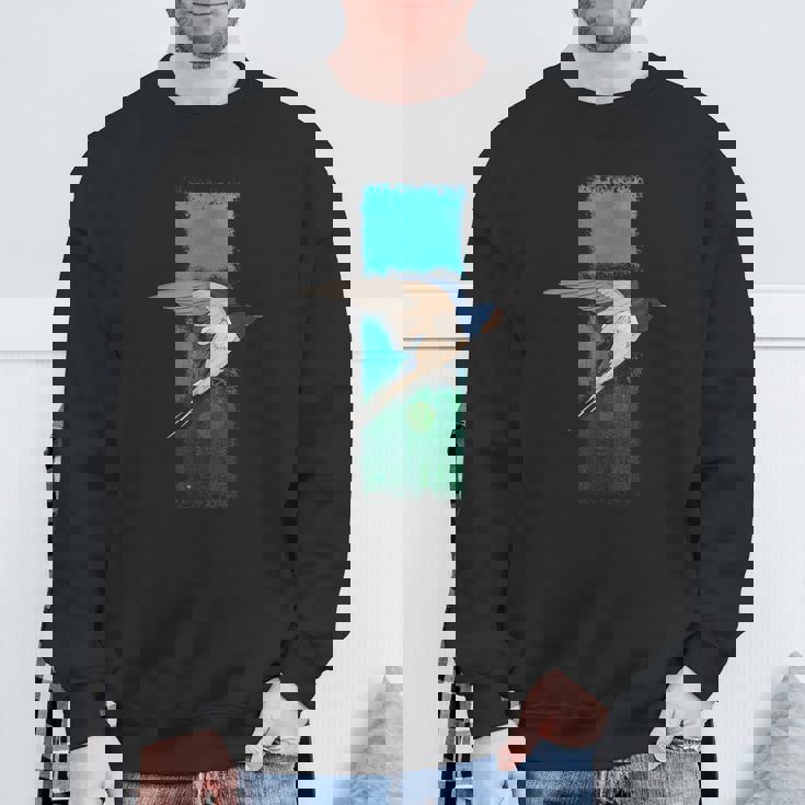 ツバメ鳥のグラフィック スウェットシャツ 高齢者への贈り物