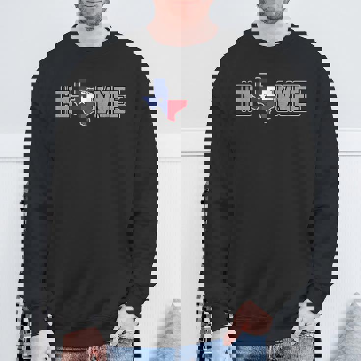 テキサスシャツ テキサスはホーム、ローンスター州の地図 スウェットシャツ 高齢者への贈り物