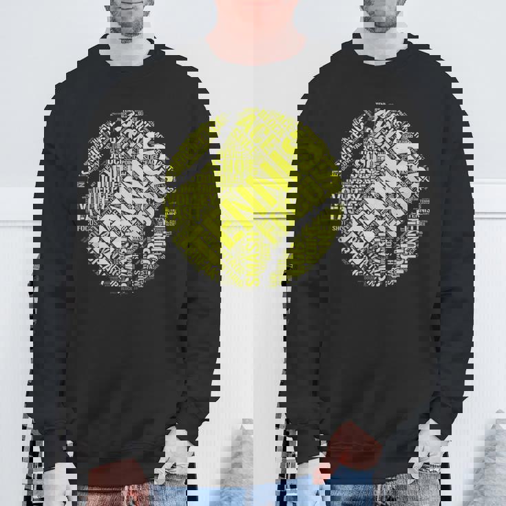 テニス 面白いtシャツ ボール おもしろ 服 ネタ メンズ レディース テニス部 おもしろグッズ 大人 子供 スウェットシャツ 高齢者への贈り物