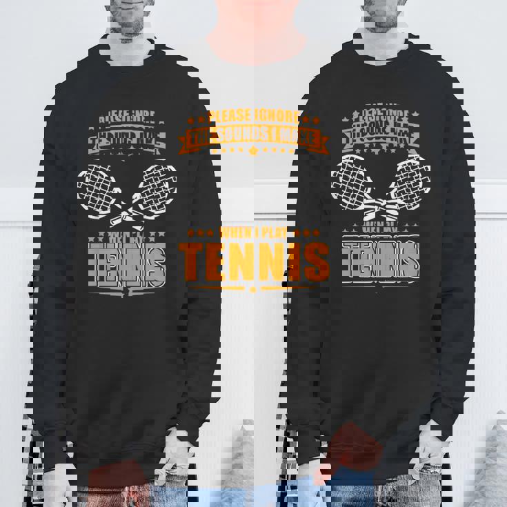 テニスノイズ-面白いテニスシャツ スウェットシャツ 高齢者への贈り物