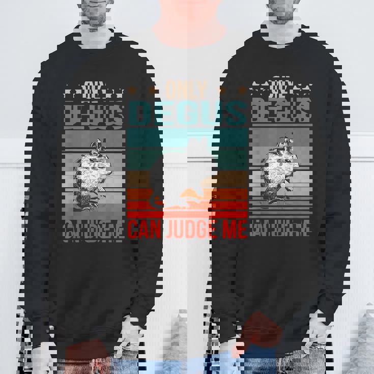 デグーは私を判断できる 齧歯類 デグー スウェットシャツ 高齢者への贈り物