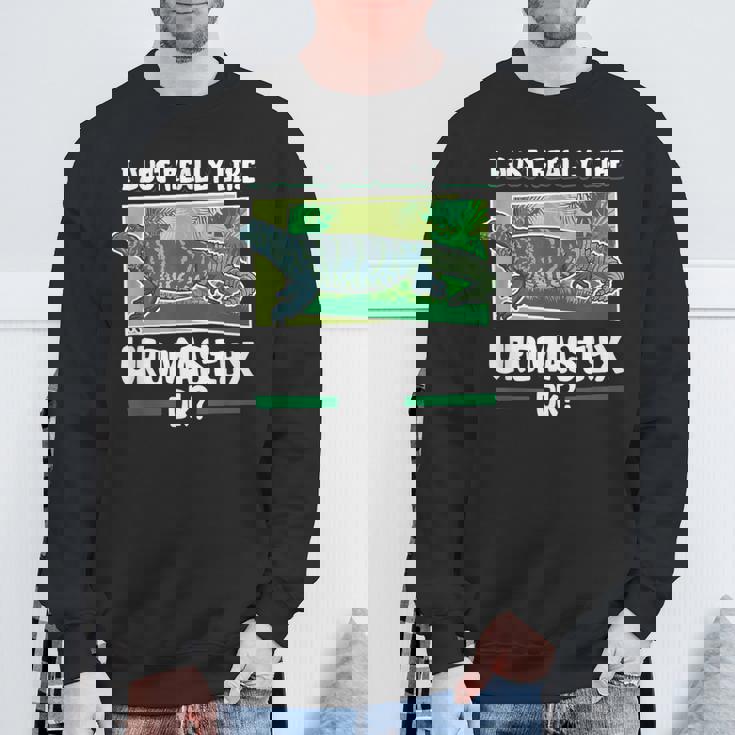 トゲオアガマが大好き スウェットシャツ 高齢者への贈り物