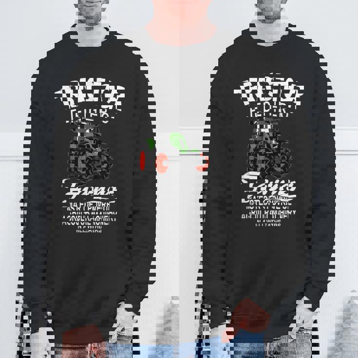 トラクター、トラクター、トラクター、農業 スウェットシャツ 高齢者への贈り物