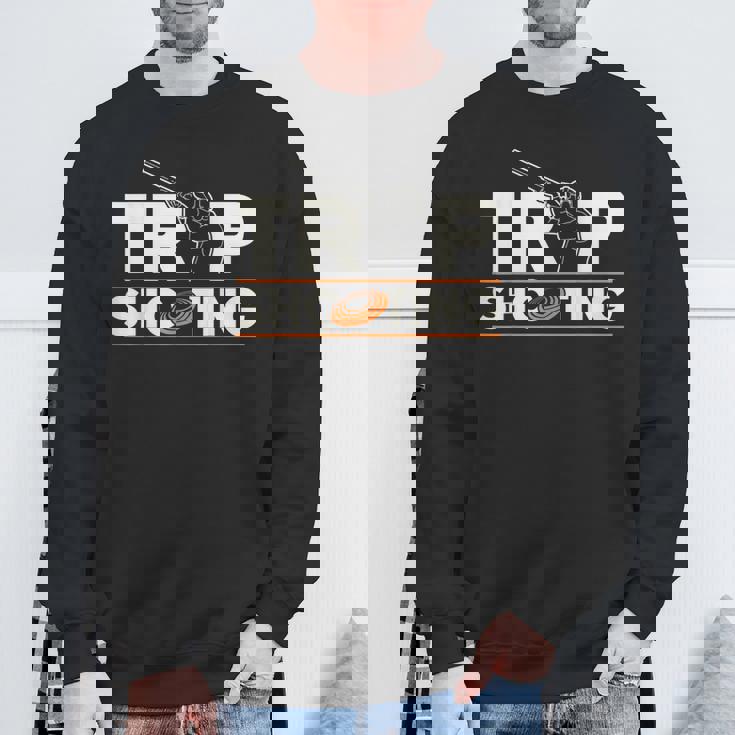 トラップ射撃 ピジョン ショットガン からのプル トラップ クレー射撃 スウェットシャツ 高齢者への贈り物