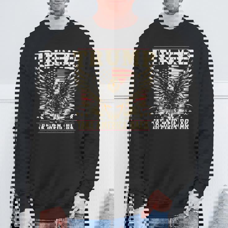 トランプ 2024 テイク・アメリカ・バック トランプ大統領 長袖tシャツ スウェットシャツ 高齢者への贈り物