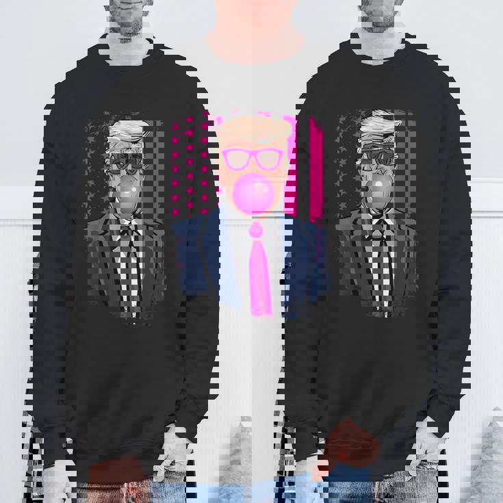 トランプ バブルガム アメリカ国旗 アメリカ トランプ スウェットシャツ 高齢者への贈り物