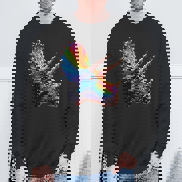 トリケラトプス 恐竜大好き かわいいトリケラトプス スウェットシャツ 高齢者への贈り物