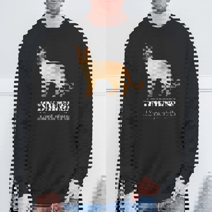 トンキニーズキャットは自分の良いペットデザインにはスマートすぎる スウェットシャツ 高齢者への贈り物