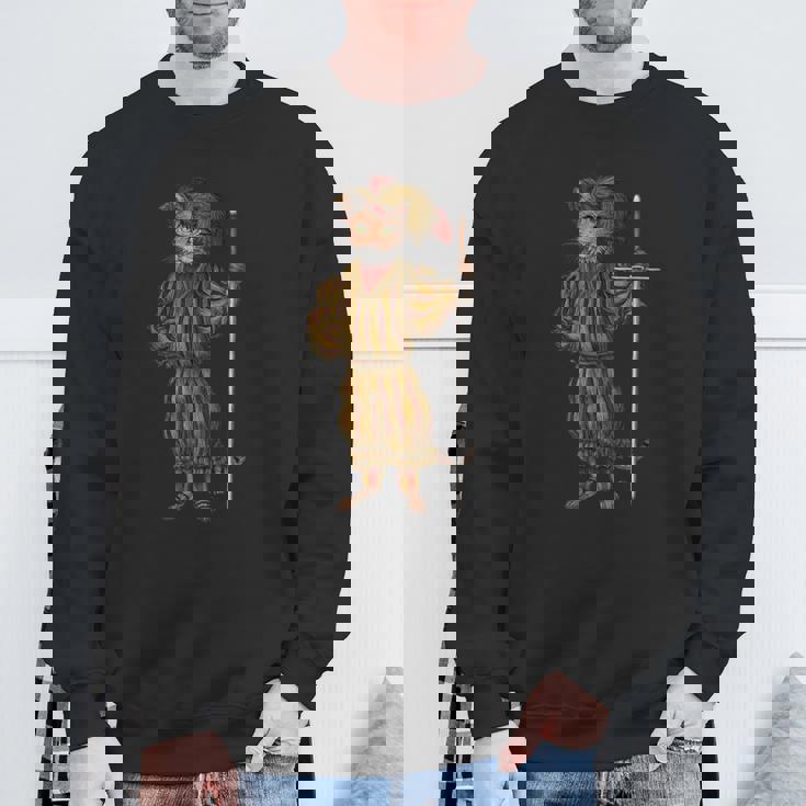 ドイツ ランドスケニヒト猫 ルネサンス ツヴァイハンダー 剣 Hema スウェットシャツ 高齢者への贈り物