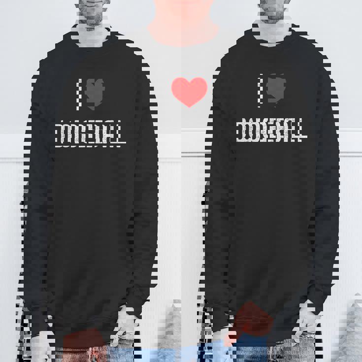 ドッジボール スポーツが大好き 面白いドッジボール愛好家 スウェットシャツ 高齢者への贈り物