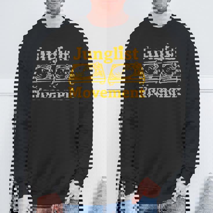 ドラムンベース レイバー ジャンクリスト ムーブメント Dj ターンテーブル アート デザイン スウェットシャツ 高齢者への贈り物