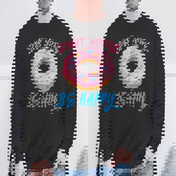 ドーナツ 悩み幸せになる 生地 デザート 幸福 スナック ドーナツ スウェットシャツ 高齢者への贈り物