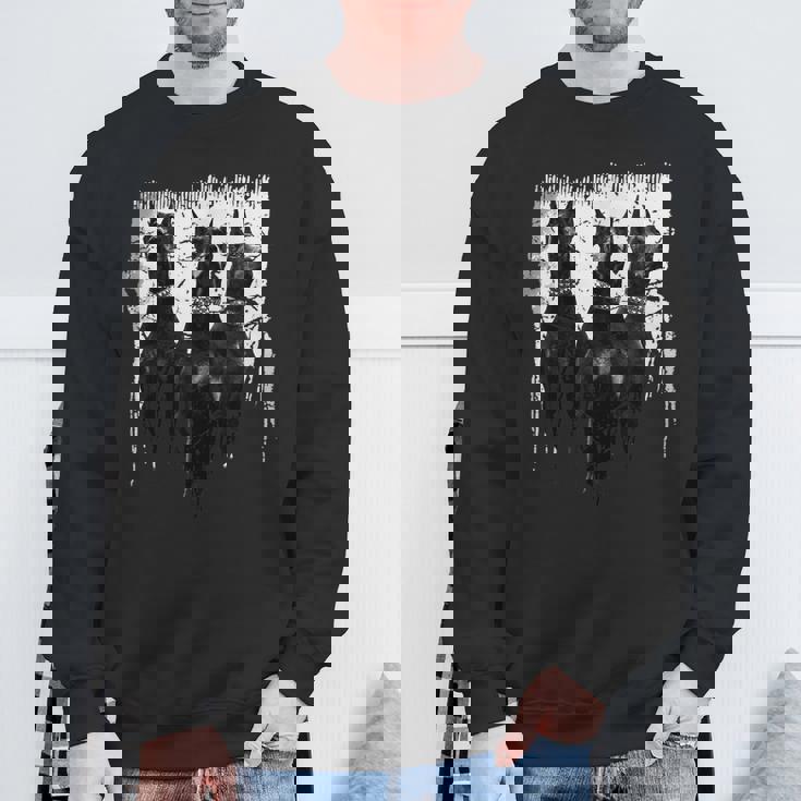 ドーベルマン・ピンシャー 黒と白の犬の恋人 スウェットシャツ 高齢者への贈り物