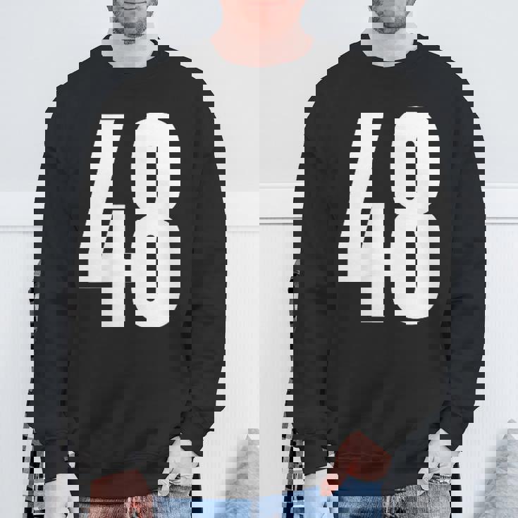 ナンバーフォーティーエイト 48 スポーツチーム制服 誕生日 48 スウェットシャツ 高齢者への贈り物