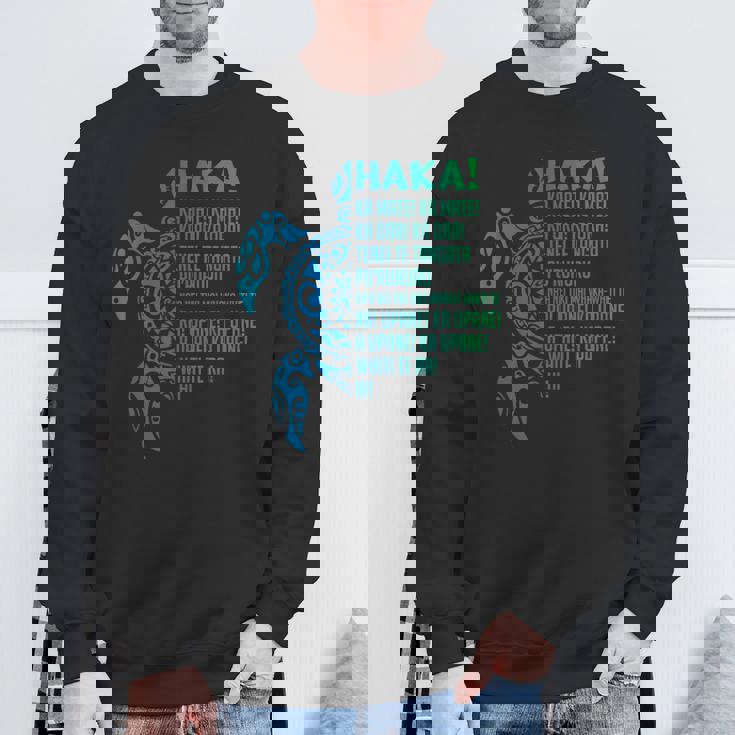 ニュージーランド ハカ カ メイト ソング タートル ラグビー マオリ スウェットシャツ 高齢者への贈り物